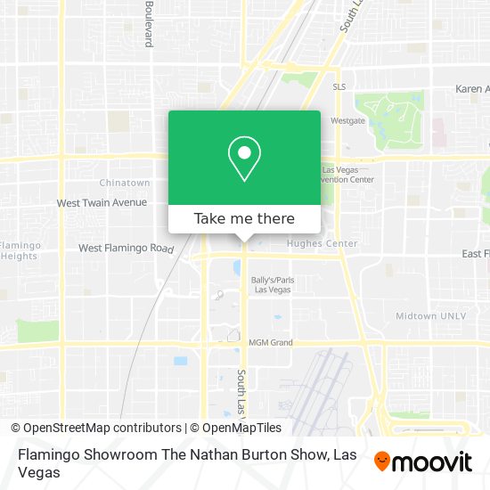 Flamingo Showroom The Nathan Burton Show map