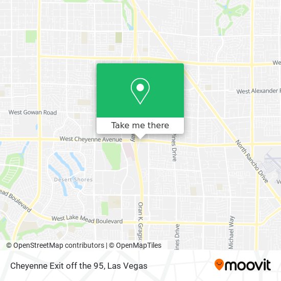Cheyenne Exit off the 95 map