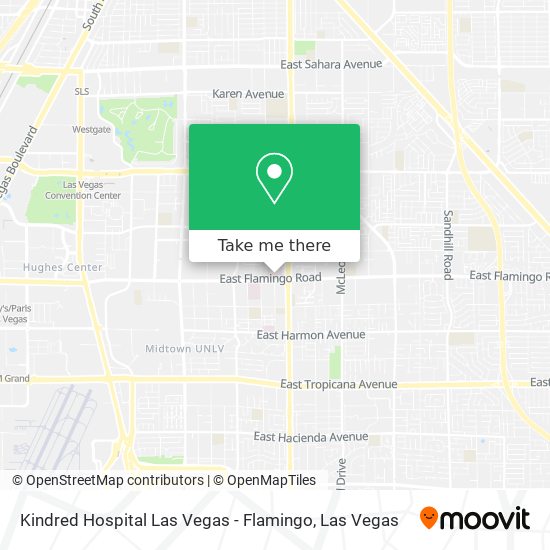 Kindred Hospital Las Vegas - Flamingo map