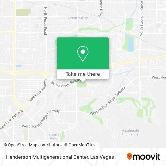 Henderson Multigenerational Center map
