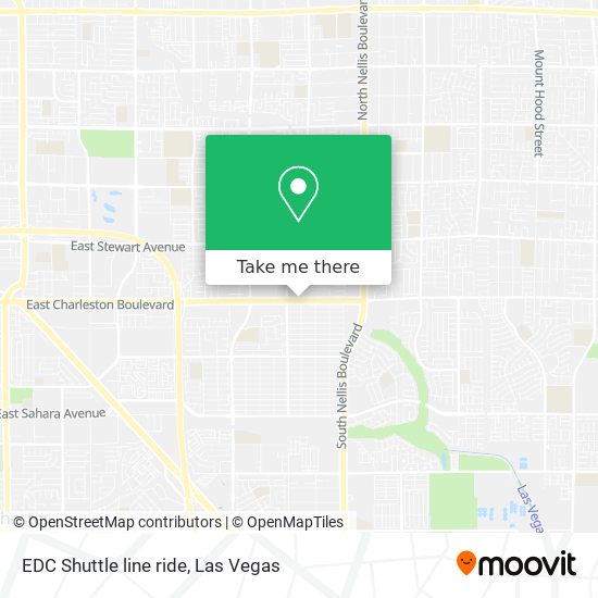 EDC Shuttle line ride map