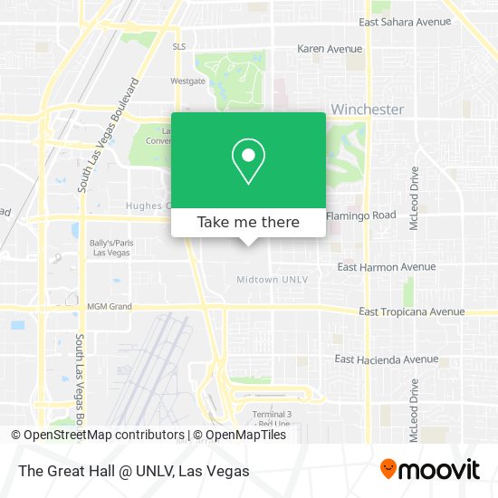 The Great Hall @ UNLV map