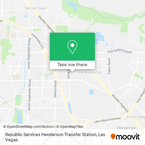 Mapa de Republic Services Henderson Transfer Station