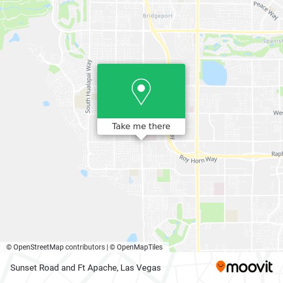 Sunset Road and Ft Apache map