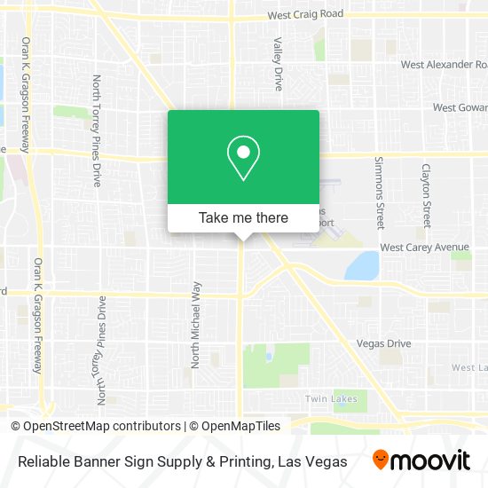 Mapa de Reliable Banner Sign Supply & Printing