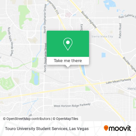 Touro University Student Services map