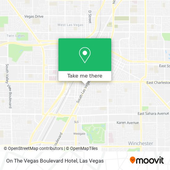 Mapa de On The Vegas Boulevard Hotel
