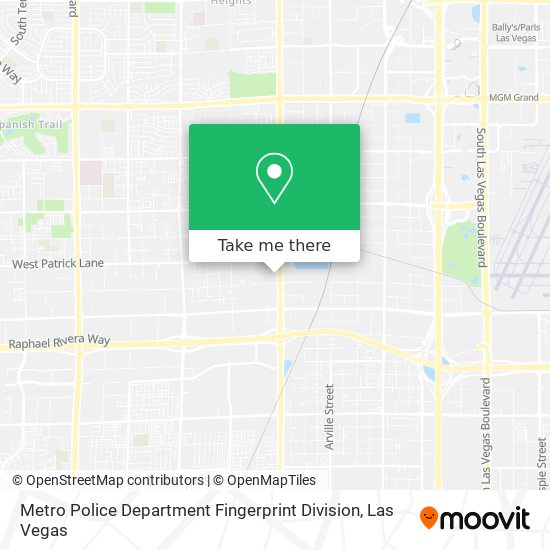 Metro Police Department Fingerprint Division map