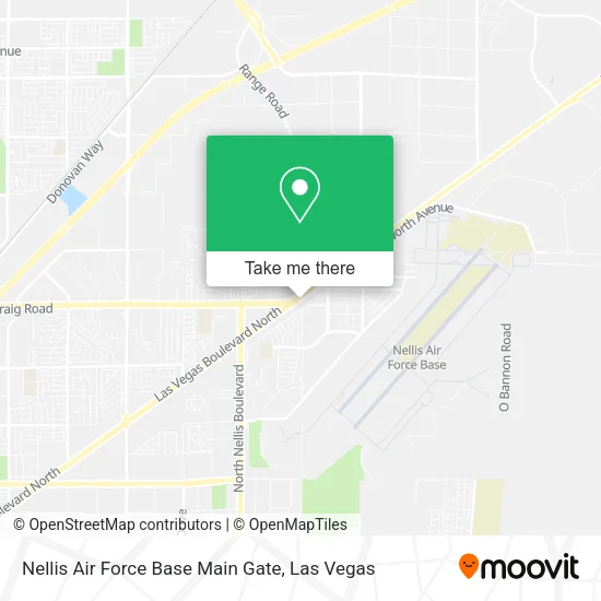 Mapa de Nellis Air Force Base Main Gate