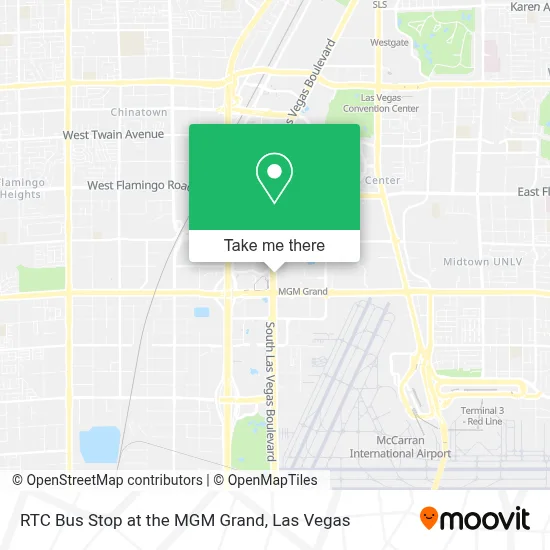 RTC Bus Stop at the MGM Grand map