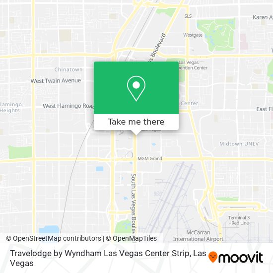 Travelodge by Wyndham Las Vegas Center Strip map