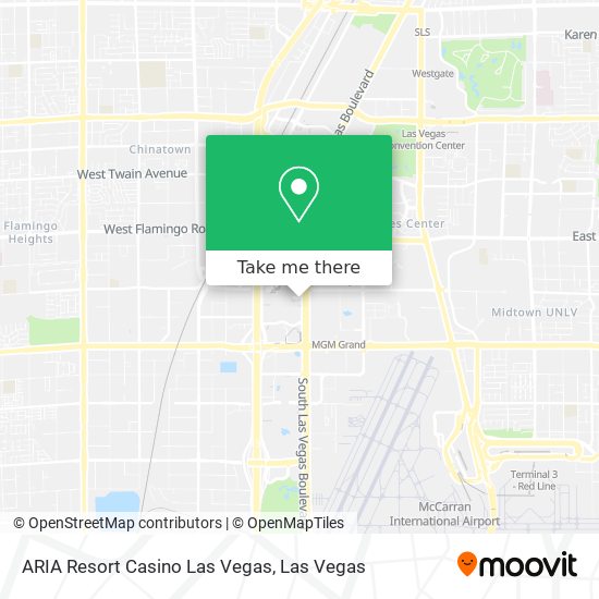 ARIA Resort Casino Las Vegas map
