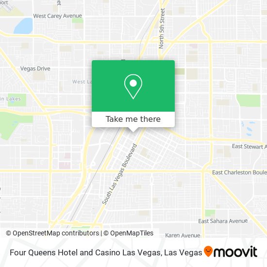 Mapa de Four Queens Hotel and Casino Las Vegas