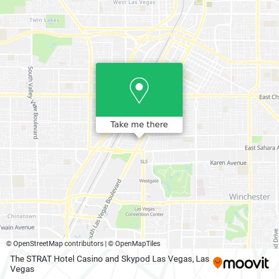 The STRAT Hotel Casino and Skypod Las Vegas map