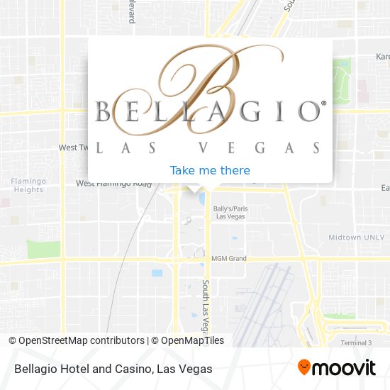 Map of Bellagio Hotel And Casino, Las Vegas