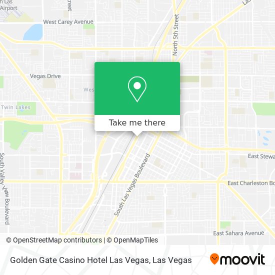 Mapa de Golden Gate Casino Hotel Las Vegas