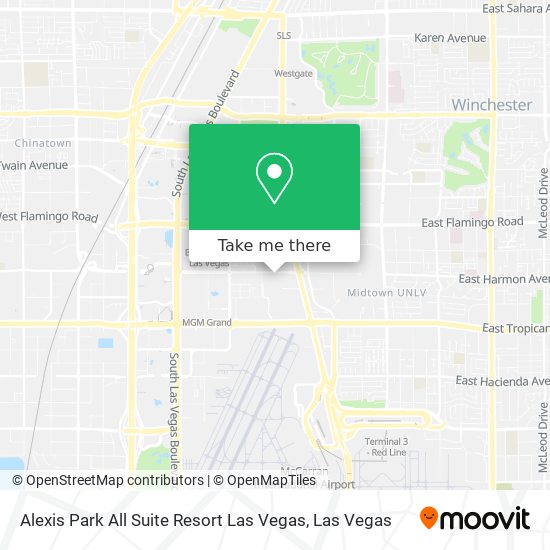 Alexis Park All Suite Resort Las Vegas map
