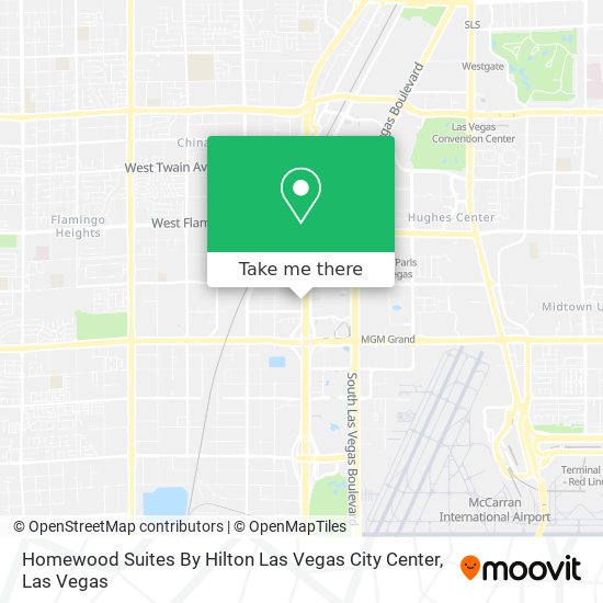 Mapa de Homewood Suites By Hilton Las Vegas City Center