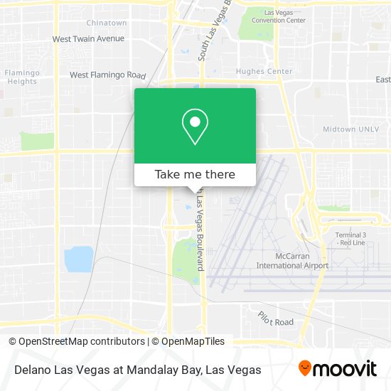 Delano Las Vegas at Mandalay Bay map