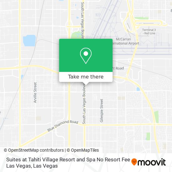 Suites at Tahiti Village Resort and Spa No Resort Fee Las Vegas map