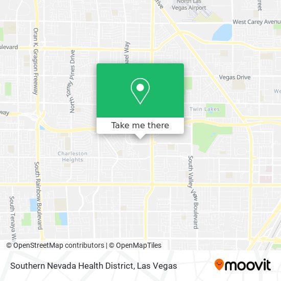 Mapa de Southern Nevada Health District
