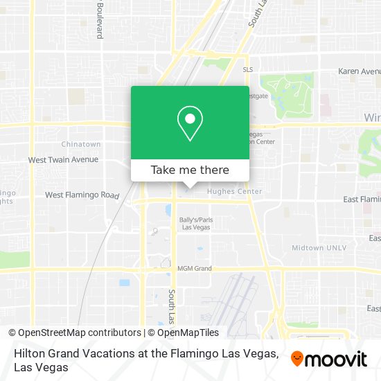 Hilton Grand Vacations at the Flamingo Las Vegas map