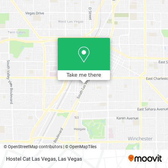 Mapa de Hostel Cat Las Vegas
