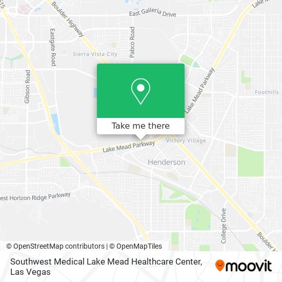 Southwest Medical Lake Mead Healthcare Center map