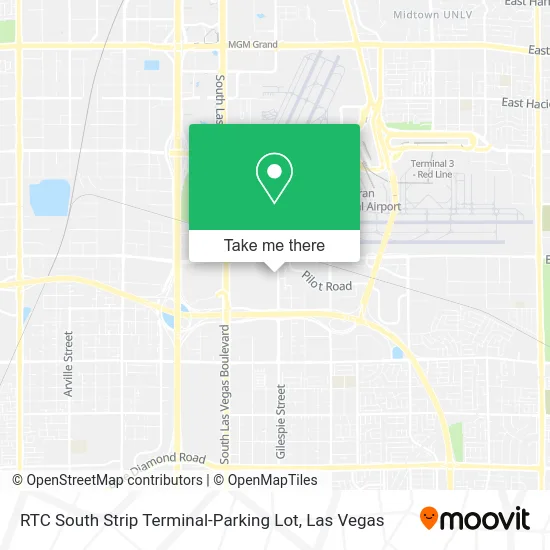 RTC South Strip Terminal-Parking Lot map