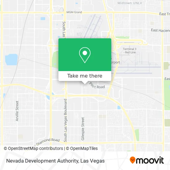 Nevada Development Authority map