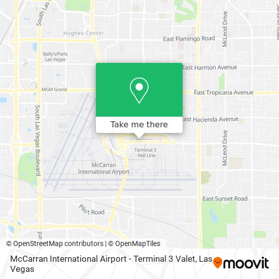 McCarran International Airport - Terminal 3 Valet map