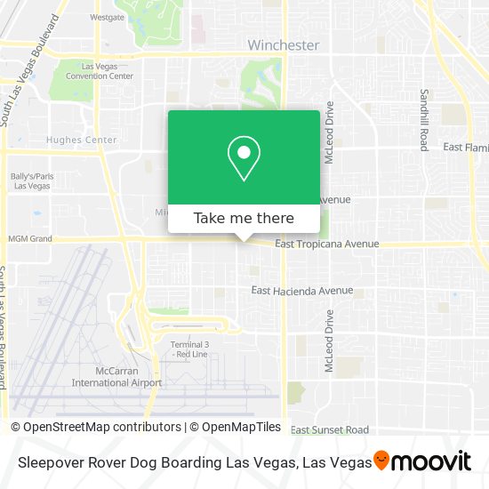 Sleepover Rover Dog Boarding Las Vegas map