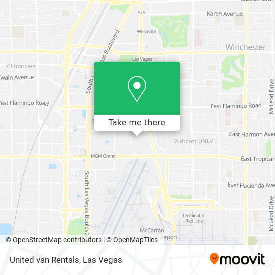 United van Rentals map