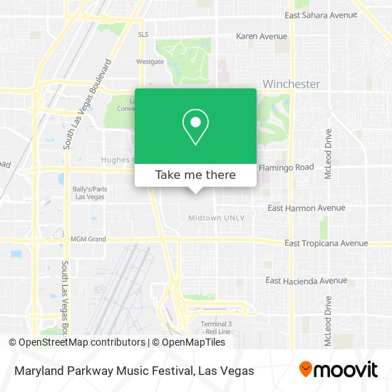 Maryland Parkway Music Festival map