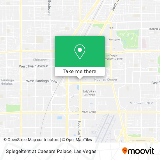 Spiegeltent at Caesars Palace map