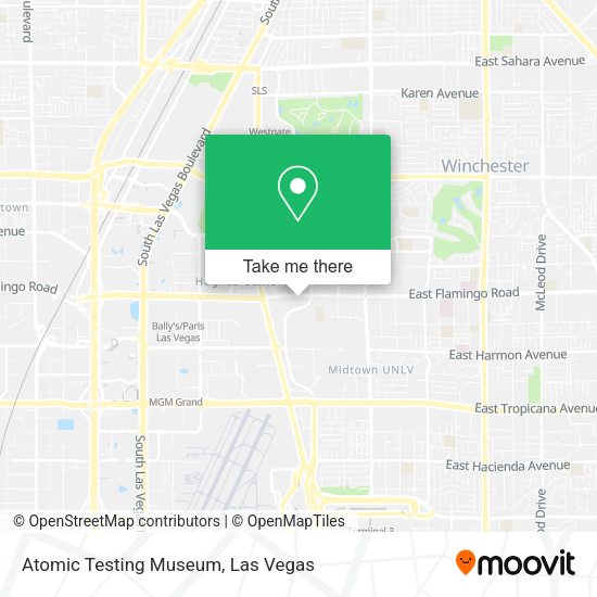 Atomic Testing Museum map
