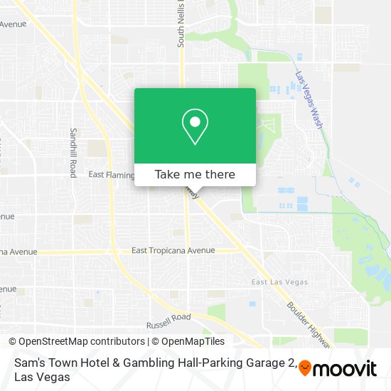 Sam's Town Hotel & Gambling Hall-Parking Garage 2 map