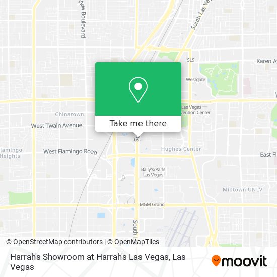 Harrah's Showroom at Harrah's Las Vegas map