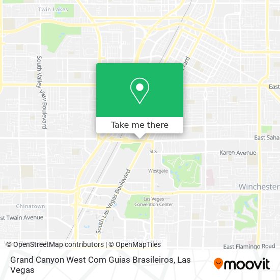 Grand Canyon West Com Guias Brasileiros map