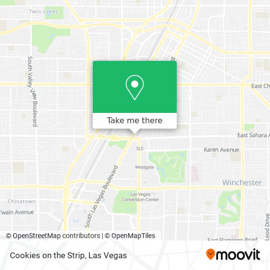 Cookies on the Strip map