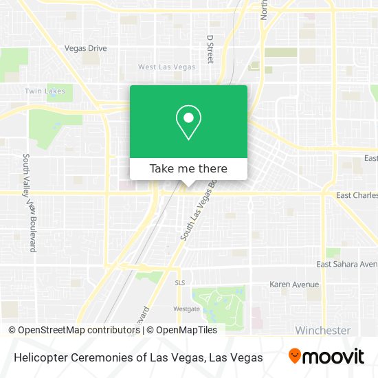 Helicopter Ceremonies of Las Vegas map