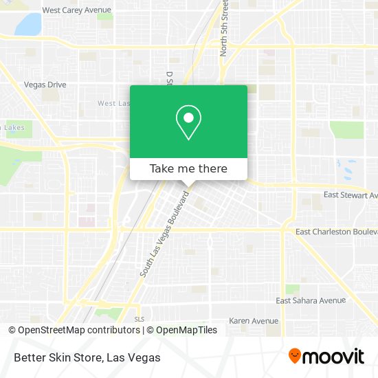 Mapa de Better Skin Store