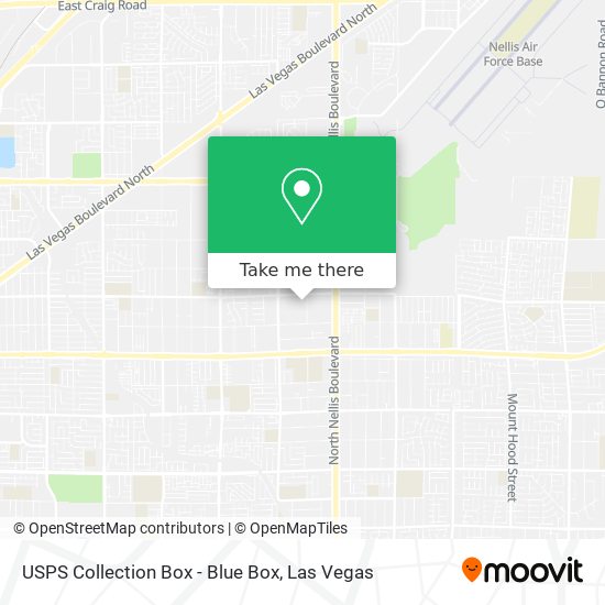 Mapa de USPS Collection Box - Blue Box