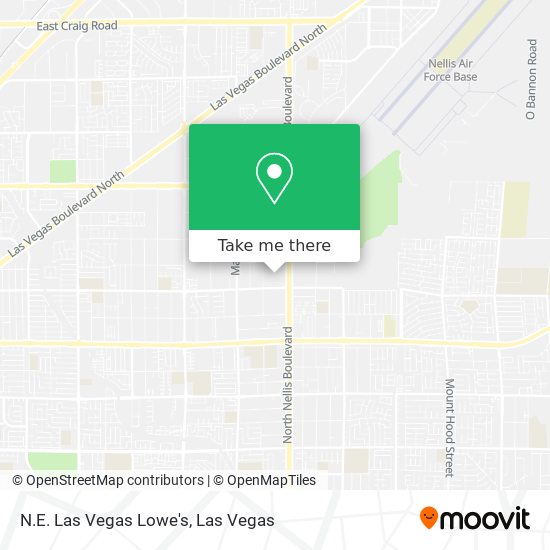 Mapa de N.E. Las Vegas Lowe's