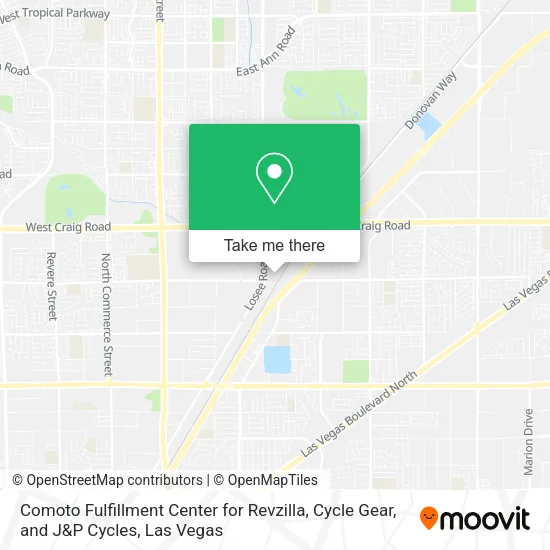 Comoto Fulfillment Center for Revzilla, Cycle Gear, and J&P Cycles map