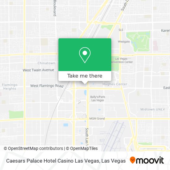 Caesars Palace Hotel Casino Las Vegas map