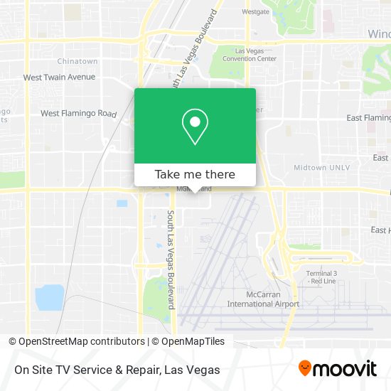 On Site TV Service & Repair map