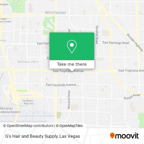 Mapa de G's Hair and Beauty Supply