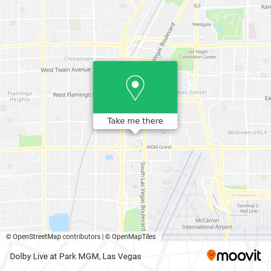 Dolby Live at Park MGM map