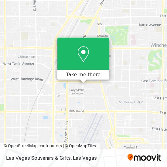 Las Vegas Souvenirs & Gifts map